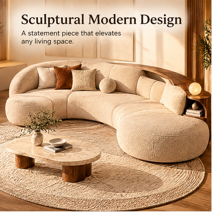 🧱COVEOACH® Modern Sculptural Curved Sectional Sofa