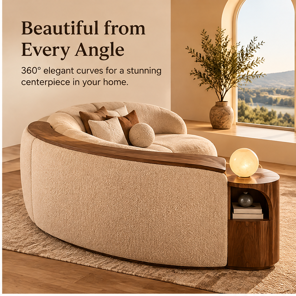 🧱COVEOACH® Modern Sculptural Curved Sectional Sofa