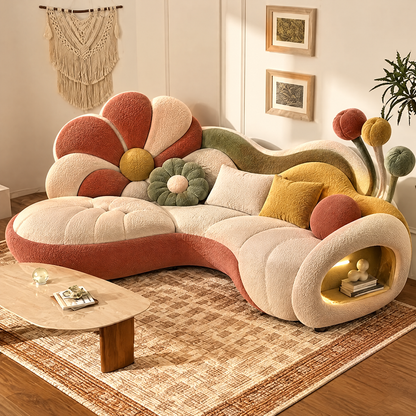 🧱COVEOACH® Modern Sculptural Curved Sectional Sofa